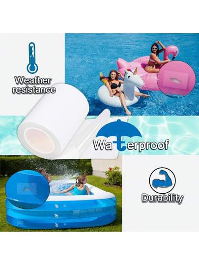 1 لفة طقم إصلاح قطع مرقد هوائي عالي الجودة، لفة 2.75بوصة * 3.3 قدم قطع مقاومة للماء مصنوعة من البولي يوريثان الحراري لإصلاح المراقد الهوائية والعوامات والقفزات المنزلية والخيام والقماش والمظلات وأسرة الهواء والألعاب النفاخة