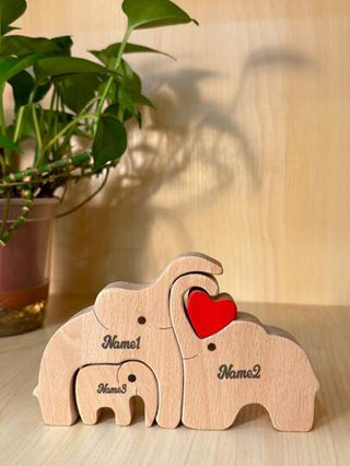لغز خشبي بتصميم كائن عائلي فيل، زخرفة مكتبية، ديكور منزلي جذاب، هدية مثالية ليوم الأم ، عيد الأب ، عيد الحب ، ، أعراس ، دفع بيت ،غرفة الطعام ، غرفة المعيشة ، غرفة النوم ، غرفة الشاي ، المكتب ، عيد الحب ، ديكور عيد الحب