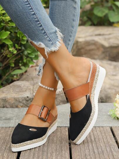 أحذية أوكسفورد حريمي أحذية نسائية بكعب وتطريز، شقوق للسهولة في الارتداء(تصغير المقاس بمقاس واحد)، أحذية بحبال/قش مضفرة ذات قاع سميك ، أحذية عريضة بفتحة للأصابع، أكسفورد بمنصة ضخمة من جلد الغزال بألوان داكنة بمقاسات كبيرة