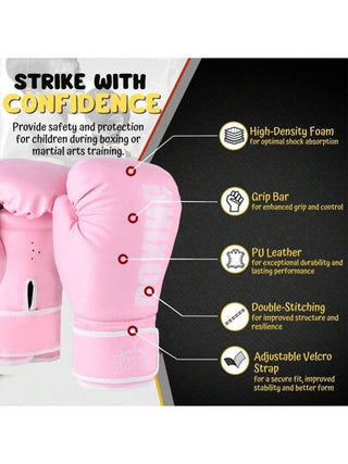 قفازات ملاكمة مراهقين من جلد PU زوج واحد، قفازات تدريبية احترافية للرجال والنساء البالغين، مناسبة للأكياس الرملية، فنون الدفاع عن النفس، تايكوندو، رياضة الكيك بوكسينج، تدريب القتال ومباريات الملاكمة