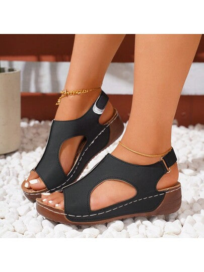 صندل مريح مسطح فاخر, أنيق, جذاب, متعدد الاستخدامات للنساء