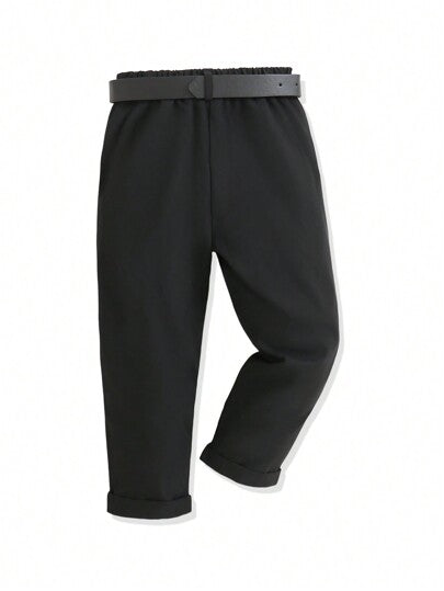 SHEIN بنطلون ذي خصر كاجوال مناسب للخروجات، العطلات، السفر، الاسترخاء، التشمس، الصيف (للأولاد الصغار)