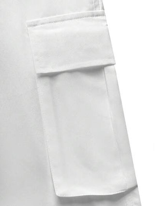 Manfinity Hypemode بنطلون كاجوال بتصميم جيوب للرجال أحادي اللون للاستخدام اليومي