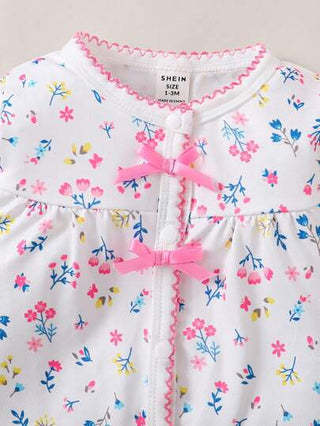 SHEIN بيجامة طبعات حذاء باليه زهري لفتيات الأطفال