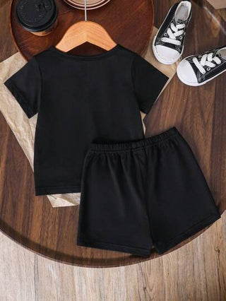 مجموعة صيفية لطفل الولد العارضة بقبة دائرية وأكمام قصيرة