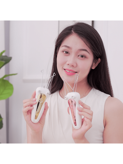 مزيل شعر يعمل بالبطارية قابل للشحن عبر USB ويحتوي على شاشة عرض للبطارية، سهل الاستخدام، يستخدم على الوجه والأيدي والساقين والبيكيني، ضروري لإزالة الشعر