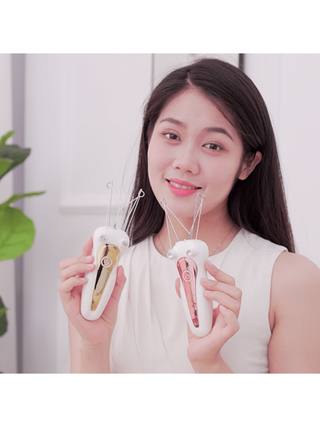 مزيل شعر يعمل بالبطارية قابل للشحن عبر USB ويحتوي على شاشة عرض للبطارية، سهل الاستخدام، يستخدم على الوجه والأيدي والساقين والبيكيني، ضروري لإزالة الشعر