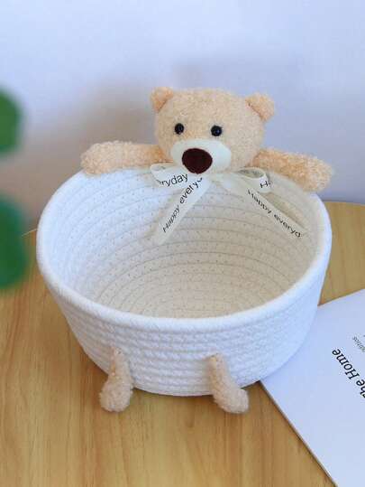 سلة تخزين مضفرة جذابة قطعة واحدة/2 قطع، مناسبة لتخزين الألعاب والمستحضرات التجميلية والنوم وحمامات وأكثر من ذلك، منظم مكياج، سلة تنظيم المساحة، سلة، تنظيم المساحة والتخزين، سلال، تنظيم غرفة التخزين، صندوق تخزين، سلة هدايا، سلة لتعليق الخزانة، ديكور...