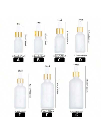 زجاجة قطرات فارغة عالية الجودة للتجميل والعناية الشخصية سعة 5-100 مل  زجاجية , عبوات زيوت عطرية