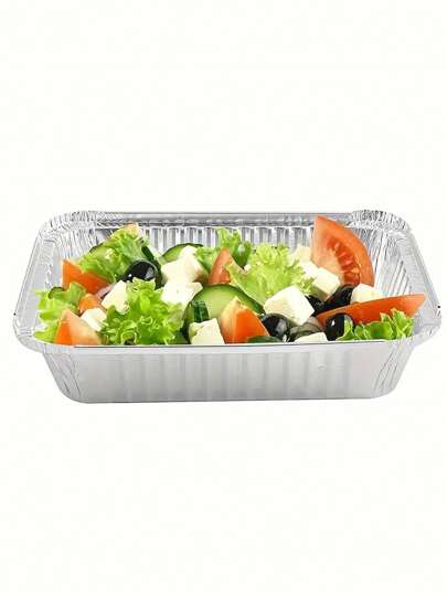 صندوق القصدير القابل للتصرف عالي الجودة للشواء 10/20 قطعة - أدوات طهي قابلة للتصرف ومتينة للشواء والخبز والشوي - مثالي للوجبات الجاهزة والحفلات