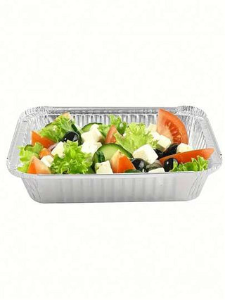 صندوق القصدير القابل للتصرف عالي الجودة للشواء 10/20 قطعة - أدوات طهي قابلة للتصرف ومتينة للشواء والخبز والشوي - مثالي للوجبات الجاهزة والحفلات