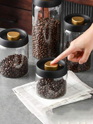 وعاء تخزين من الزجاج عالي البورسليكات، علبة محكمة الإغلاق، برطمان، حاوية محكمة الإغلاق ومحافظة على الطراوة للمطبخ، زجاجة