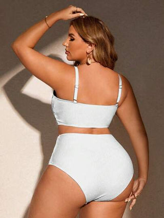 SHEIN Swim Curve حfit كامل اللون بيكيني بسيط مجموعة وحfit بيكيني مجموعة صيف شاطئ