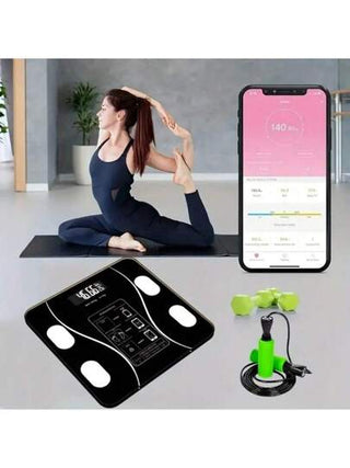 ميزان الجسم الذكي المتصل بتطبيق بلوتوث المحمول، جهاز قياس وزن إلكتروني دقيق للصالات الرياضية والحرق الدهون في المنزل والبيوت الجامعية