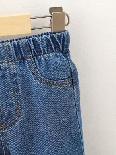 1 حبة بنطال جينز مريح وعملي للأطفال الرضع والصغار، مناسب للشوارع والخارج