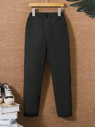 SHEIN بنطال مدبب كاجوال بلون سادة من التوين Boy