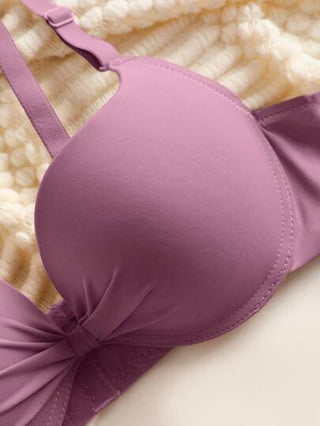 Shein Underwear&Sleepwear Basics صدرية مكشوفة بأسلاك وجامعة من الألياف الخفيفة عالية الجودة مع تغطية كاملة للصدر بثلاث قطع