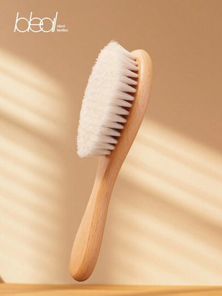 فرشاة حمام مساج فروة الرأس يدوية مُحبوكة من الخشب للأطفال 1 قطعة , مناسبة للرضع والأطفال الصغار