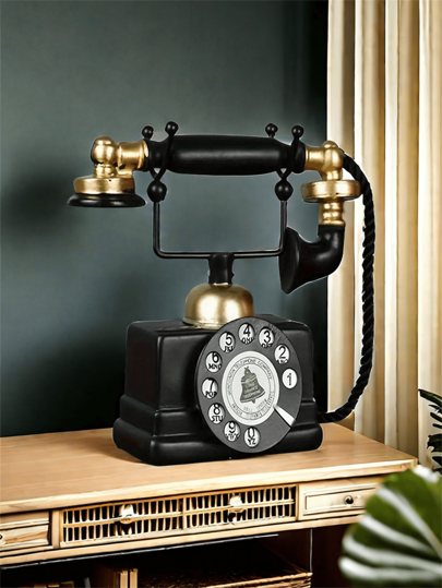 قطعة واحدة من هاتف كلاسيكي قديم معاد إنتاجه، جمالية اتصال أنيقة تمتد نصف قرن، فقط لتوصيل صوتك، مناسب لديكور المنزل وغرفة المعيشة والمكتب والرف والطاولة، هاتف قديم ذو طابع ساحر كهدية فريدة لعيد الهالوين والكريسماس