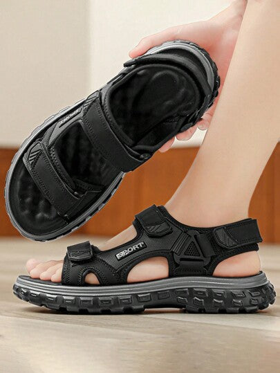 صنادل رجالي صيفية جديدة ذات بطانة ناعمة وقابلة للارتداء بدون ربط، منفذة للهواء، أحذية شاطئ رياضية للخارج والداخل، مضادة للانزلاق وللماء