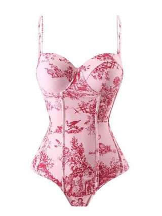 مايوه حريمي قطعة واحدة بدلة سباحة قطعة واحدة محتشمة ، ذات طراز فرنسي كلاسيكي مع تنورة تغطية، مناسبة للعطلات والشاطئ والنادي الصحي صيفًا