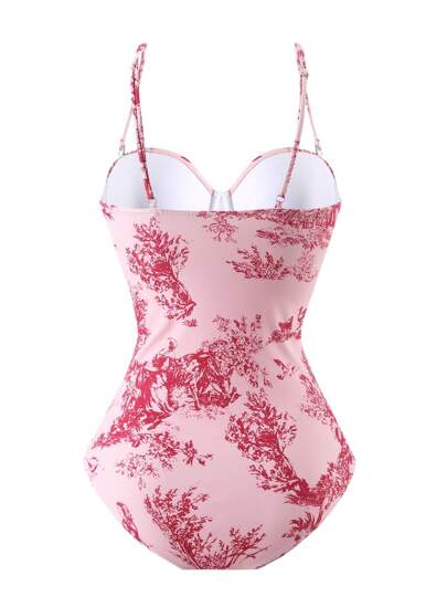 مايوه حريمي قطعة واحدة بدلة سباحة قطعة واحدة محتشمة ، ذات طراز فرنسي كلاسيكي مع تنورة تغطية، مناسبة للعطلات والشاطئ والنادي الصحي صيفًا