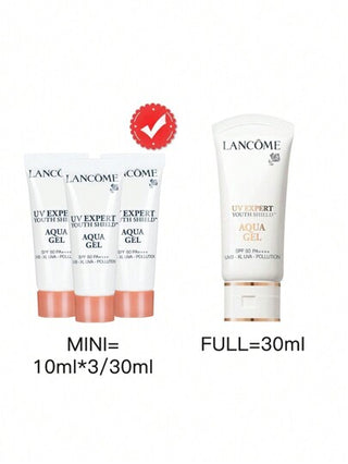 Lancôme جيل مائي واقي من الشمس للشباب المتميز 10مل*3 | حماية SPF50/PA++++ من الأشعة فوق البنفسجية أ/ب | تحضير + ترطيب + حماية من الشمس + فيتامين ه- ومستخلص بذور المورينجا