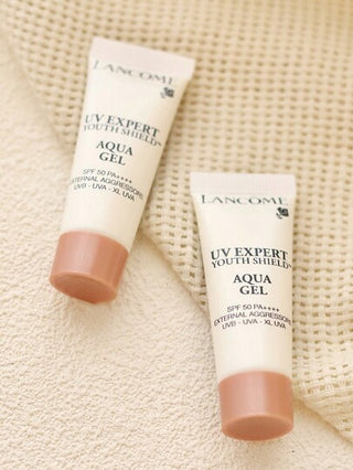 Lancôme جيل مائي واقي من الشمس للشباب المتميز 10مل*3 | حماية SPF50/PA++++ من الأشعة فوق البنفسجية أ/ب | تحضير + ترطيب + حماية من الشمس + فيتامين ه- ومستخلص بذور المورينجا