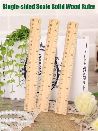 أدوات مكتبية ومدرسية مسطرة خشبية بمقياس وجه واحد، أداة الرسم للطلاب والمعلمين في المكتب