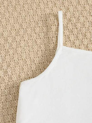 تيشيرتات بناتي طقم تي شيرت بأكمام قصيرة بيضاء كاجوال للمراهقات 3 قطع ، وأعلى بدون أكمام ، وبنطلون طويل