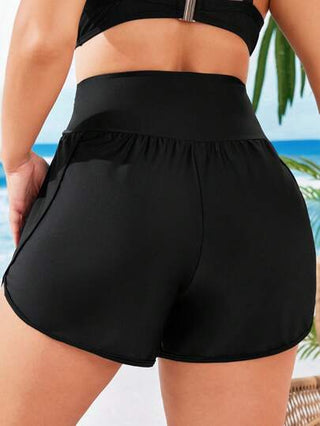 Swim Vcay شورت بيكيني قاعدة قياسية كبيرة الحجم غير متماثلة الخصر صيف