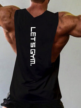 Manfinity Sport PWRUP ملابس علوية رياضي علوي بطباعة حروف بطراز صديق الحبيب للرجال