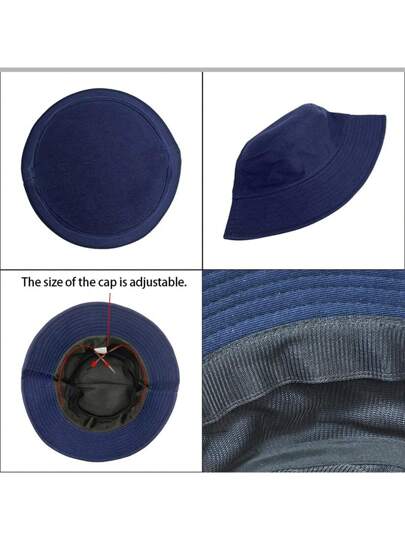 قبعة دلو أطفال ذات لون كتان صلب، قابلة للتنفس، آمنة ولينة على البشرة، مناسبة للحجم قابلة للتعديل، مناسبة لجميع الفصول، قبعة دلو، قطعة واحدة