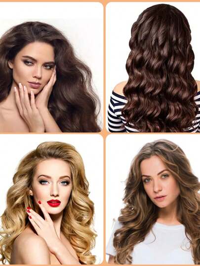 4 قطع مجموعة شريط تجعيد الشعر بدون حرارة، لاعادة تجعيد الشعر بدون حرارة للنوم والارتداء الليلي، أشرطة تجعيد وكليبسات وفيزونات الشعر، أدوات تصفيف الشعر الطويل للنساء (أبيض)، مجعد الشعر بدون حرارة