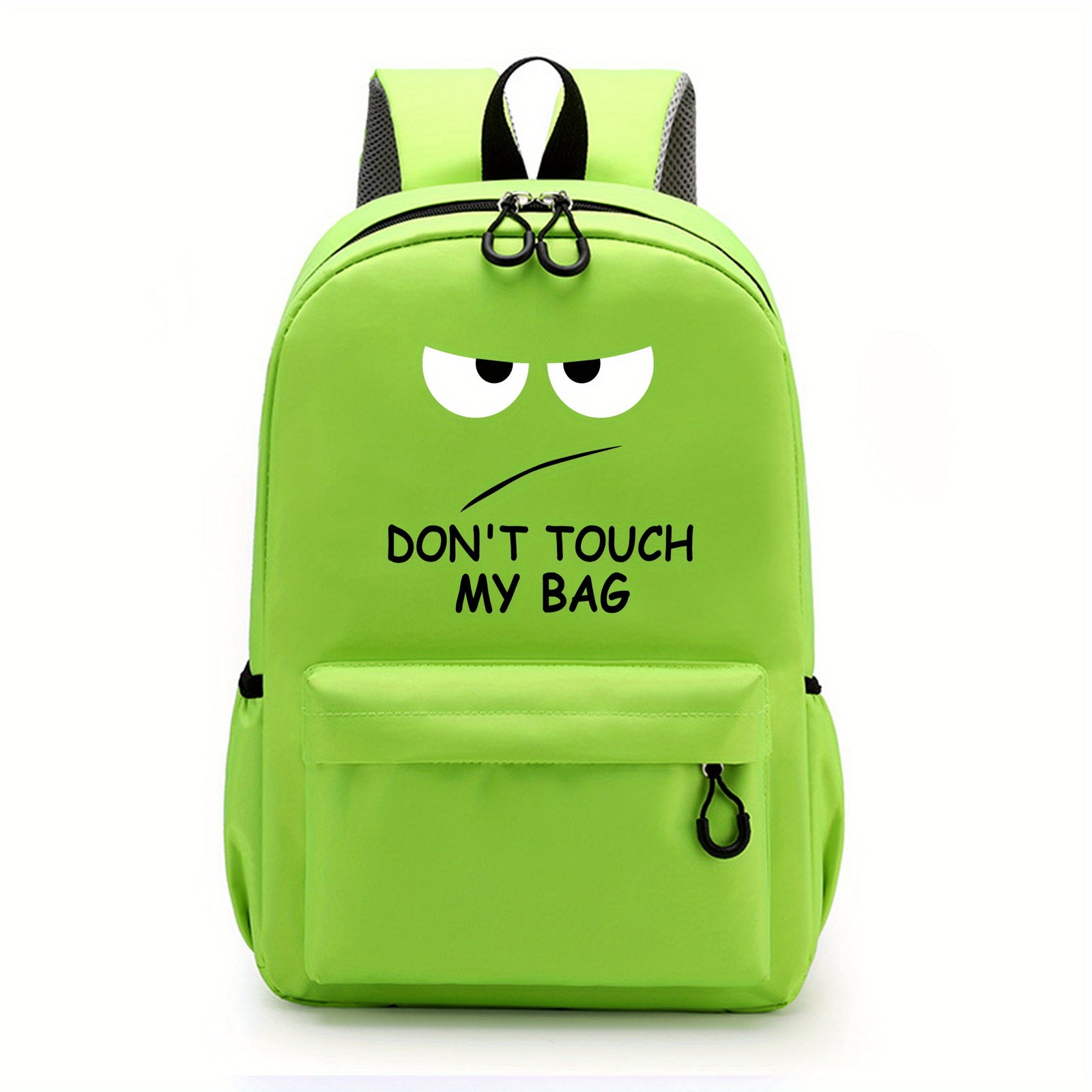 حقيبة ظهر مطبوعة "لا تلمس حقيبي" - خفيفة الوزن، سعة كبيرة، حقيبة سفر ولابتوب مع أحزمة قابلة للتعديل، بوليستر متين، إغلاق بسحاب، مادة أكسفورد، أسلوب عارض للمدرسة، العمل أو النزهات، حقيبة ظهر للسفر، حقيبة مدرسية، حقيبة أحزمة قابلة للتعديل، حقيبة بوليستر متي