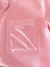 Shein Underwear&Sleepwear Basics طقم بيجامة للنساء مكون من 3 قطع مع بنطال طويل وأكمام قصيرة بتشطيب متباين (المقاسات القياسية)