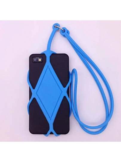 1 قطعة / 2 قطعة حافظة هاتف سيليكون بسلسلة رقبة مرنة لحامل الهاتف المحمول، تميمة وإكسسوارات الهاتف، إكسسوارات الطائرة والسفر الدولي والتخييم الصيفي والتقنية وملحقات اللياقة البدنية