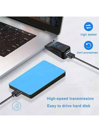 محول منافذ USB ذو 4 منافذ عالي السرعة بنقل بيانات يصل إلى 5Gbps