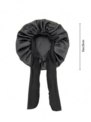 قبعة نوم من الحرير الصناعي الناعم للأطفال مع أربطة، تشعرهم بالأناقة والراحة، تهوية الهواء وغير قابلة للانزلاق، قبعة العناية بالشعر اليومية