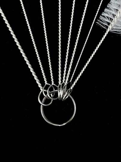 مجموعة فرشاة تنظيف قطع 8، فرشاة أنبوب الاختبار وفرشاة تنظيف الزجاجة والحلمة مصنوعة من النايلون، تشمل فرشاة تنظيف من الفولاذ المقاوم للصدأ لفتحات وإزالة الغبار