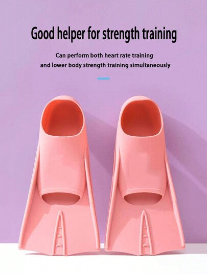 زعانف الغوص ، تجهيزات السباحة والرقبة الخاصة بالتدريب للكبار قصيرة من السيليكون لتجربة السباحة السارة