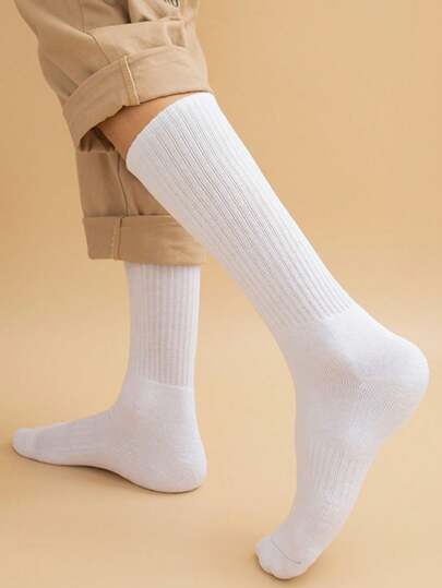 5 أزواج من جوارب رجالية صيفية، جوارب متوسطة الطول باللون الأبيض، جوارب طويلة لفصل الشتاء باللون الأسود، جوارب رياضية مزودة بمادة مضادة للروائح الكريهة، مقاس أوروبي أمريكي