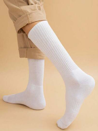 5 أزواج من جوارب رجالية صيفية، جوارب متوسطة الطول باللون الأبيض، جوارب طويلة لفصل الشتاء باللون الأسود، جوارب رياضية مزودة بمادة مضادة للروائح الكريهة، مقاس أوروبي أمريكي