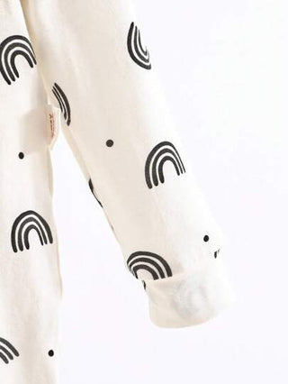 Cozy Pixies مجموعة جمبسوت قدم طويلة منسوجة ناعمة بياقة دائرية وأكمام طويلة للرضع ذوي الأولاد بنمط