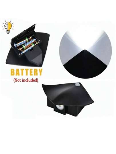 ضوء ليلي LED على شكل سمكة ذو حساسية حركية قطعة واحدة، مصباح جداري داخلي مزين بالبطارية، تركيب متعدد الاستخدامات، مثالي لخلق جو في المنزل - إضاءة خفيفة أصفر أنيقة