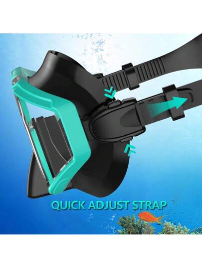 JoyMaySun 1 قطعة قناع غطس سيليكون للبالغين بثلاثة عدسات بزاوية عريضة، مانع للتسرب وقابل للتعديل، مناسب للغطس الحر والتدريب على السباحة والغطس تحت الماء والتنزه تحت الماء