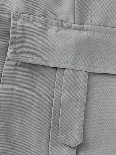 Manfinity EMRG بنطلون رجالي فضفاض بجيوب طية بخصر مطاطي مع أربطة