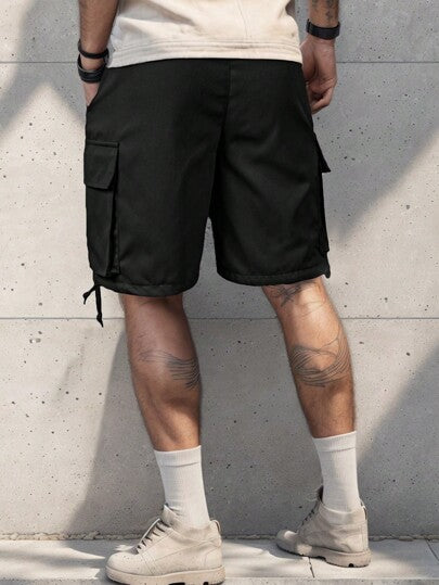 Manfinity Homme شورت كارجو غير رسمي للعمل بجيوب مغايرة للرجال