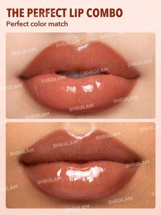SHEGLAM قلم تحديد الشفاه واللمعان من ليب رولز-أحمر شفاه سائل مرطب 2 في 1 من جولدن رول-مجموعة تحديد الشفاه عالية الصبغة-مرطب يقلل من الخطوط الدقيقة على الشفاه-مكياج الشفاه عيد الأب التخرج عيد الميلاد العطلة الربيع الصيف Y2K فاخر أزياء مكياج مستحضرات...
