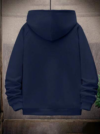 1 قطعة سترة هودي صوفية ذات لون أحادي للأولاد الصغار